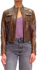 Chaqueta Café Cuero