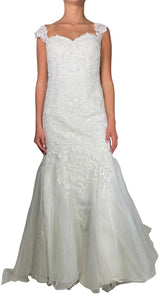 Vestido Bordado con Lentejuelas y velo.