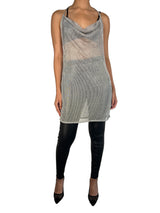 Vestido Metalizado Traslucido