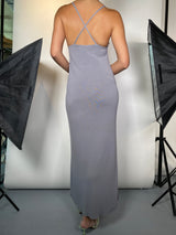 Vestido Maxi Gris Tirantes