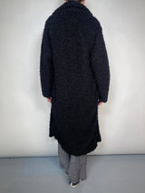 Abrigo Maxi Peludo Negro Sluiz by Magma