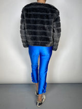 Chaqueta Plomo Piel Sintética