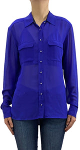 Blusa Traslúcida Azul