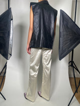 Chaqueta Sin Mangas Oversize Cuero Vegano