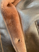 Abrigo Plateado Peludo Reversible