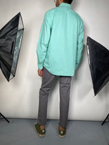 Camisa Turquesa Manga Larga