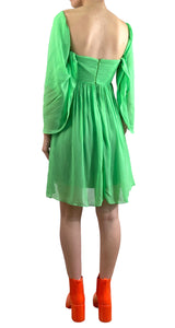 Vestido Verde Fruncido