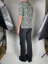 Polera Verde Estampada