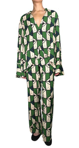 Pantalón Verde Estampado