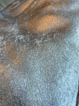 Abrigo Plateado Peludo Reversible