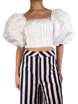 Crop Top Mangas Aglobadas