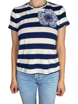 Polera Flor Rayas