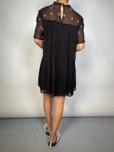 Vestido Negro Bordado