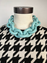 Collar Eslabón Celeste