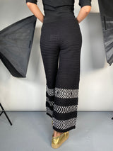 Pantalon Tejido Blanco y Negro