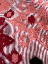 Vestido Bordado a Rayas