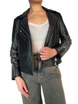 Chaqueta Studs Cuero