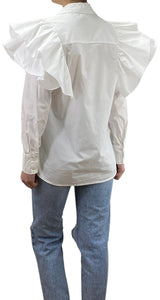 Blusa Blanca con Vuelos