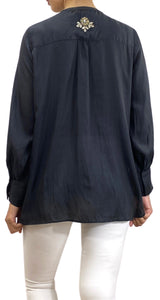 Blusa Negra Mostacilla