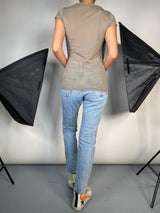 Blusa Gris Manga Corta