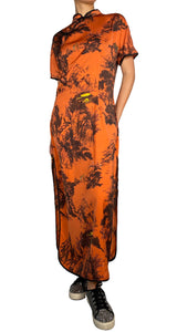 Vestido Naranjo Estampado