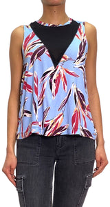 Polera Azul Estampada