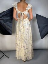 Vestido Beige Floreado