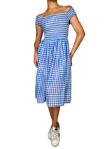 Vestido Vichy Celeste