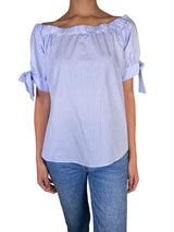 Blusa Rayas Azul y Blanco