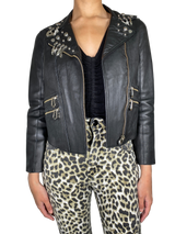 Chaqueta Cuero Negro