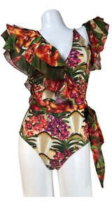 Traje de Baño Babado Orquídea