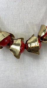 Collar Rojo y Dorado
