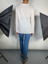 Blusa Seda Azul Frontal