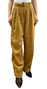 Pantalón Lino Mostaza