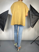 Blusa Manga Corta Beige