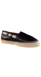 Alpargatas Cuero Negro