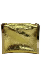 Cartera Piel de Cabra Dorada