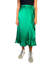Falda Seda Esmeralda