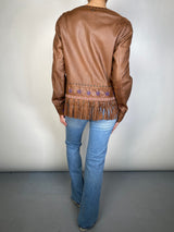 Chaqueta Cuero Flecos