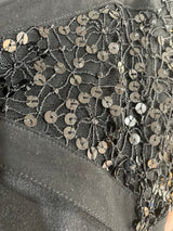 Vestido Drapeado Negro