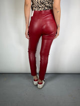 Pantalón Cuero Vegano Burdeo