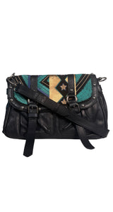 Bandolera Negra Cuero