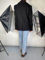 Abrigo Negro Balmain by H&M