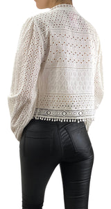 Blusa Blanca Bordada