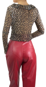 Top Traslúcido Animal Print