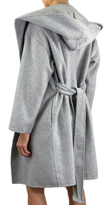 Abrigo Gris Capucha