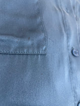 Blusa Seda Azul Marino