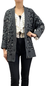 Sweater Botones Animal Print