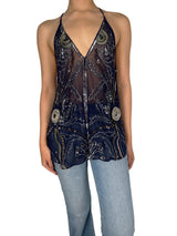 Top Lentejuelas Traslucido