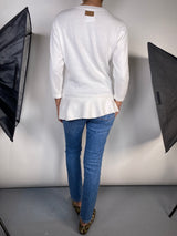 Sweater Blanco con Vuelos